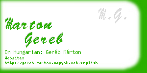 marton gereb business card