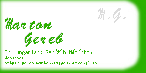 marton gereb business card